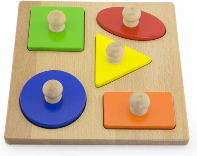 Viga Toys Vormenpuzzel Junior Hout 5 Stukjes