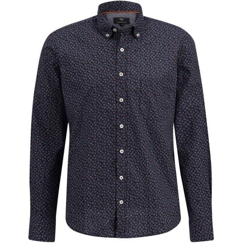 Fynch-Hatton Overhemd Mini Fantasy Circle Pattern Navy / male