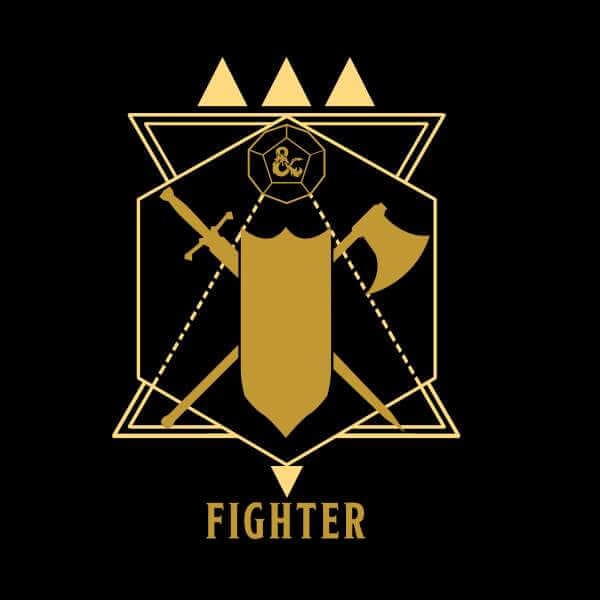 Dungeons & Dragons Fighter Men's T-Shirt - Zwart - S