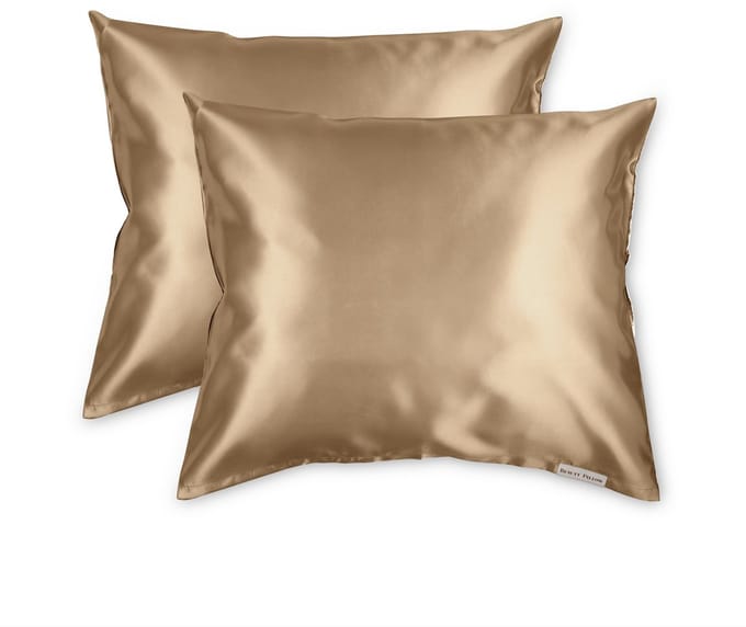 Beauty Pillow® - Satijnen Kussenslopen - Voordeelset - Duo Pack - 60x70 cm - Bronze