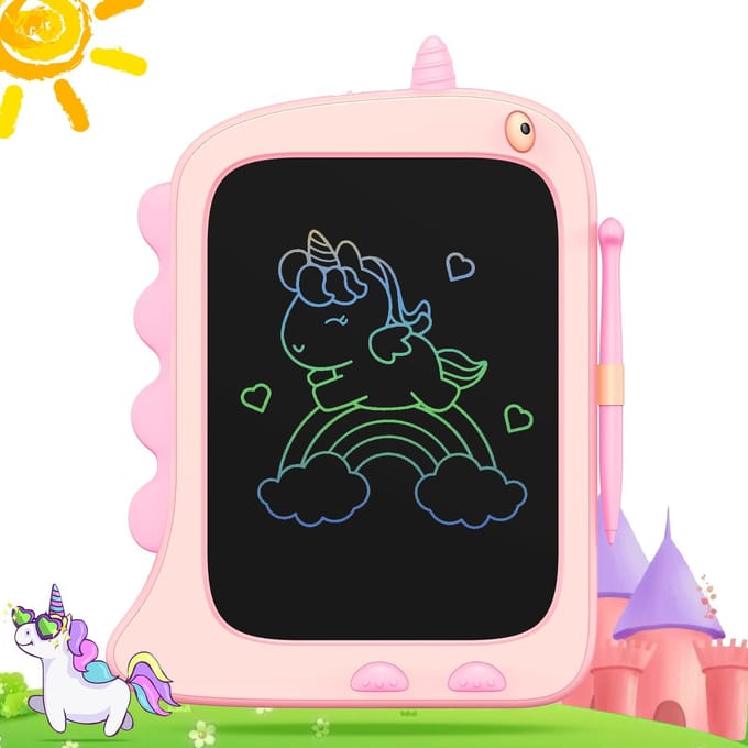 Planche à dessin électronique éducative de 8,5 pouces pour enfants, tablette à dessin LCD pour enfants, tablette d'écriture pour enfants, jouets white