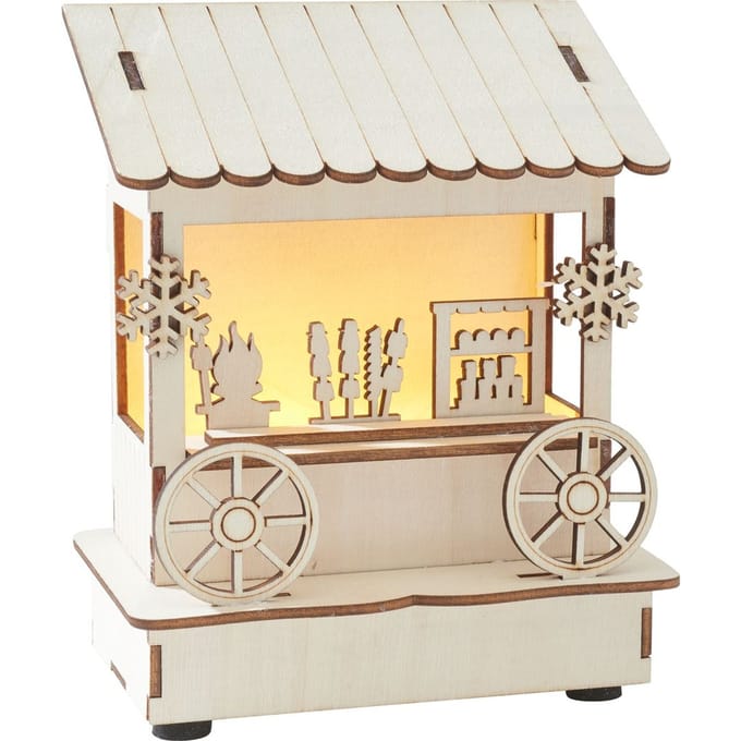VBS Houten bouwpakket "Marktkraam", incl. LED's