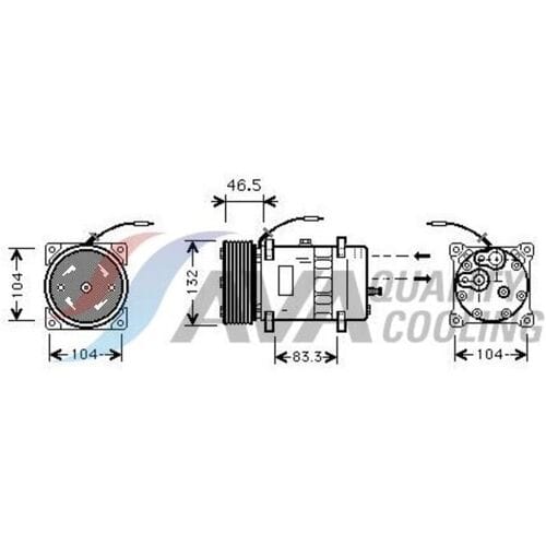 Airco-compressor HIGHWAY AUTOMOTIVE 45057004HW
