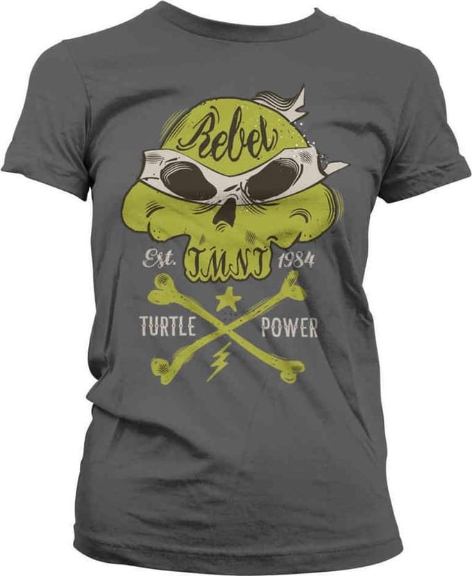 Teenage Mutant Ninja Turtles Dames Tshirt -M- Rebel Turtle Power Grijs