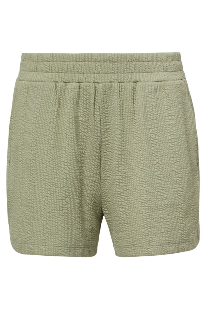 Short met gestructureerde stof en elastische taille dames QS
