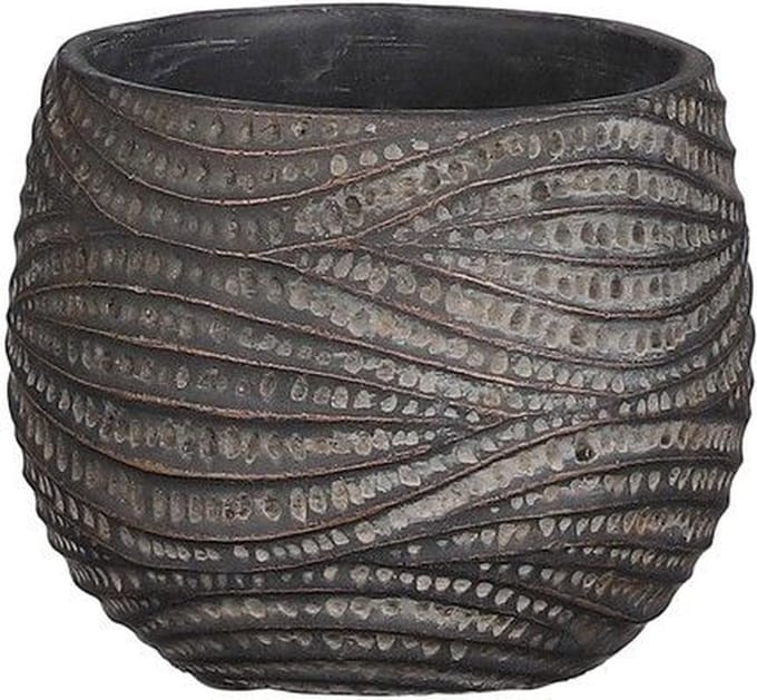 MICA DECORATIONS HENDRICK BLOEMPOT - H9 X Ø11 CM - BRUIN