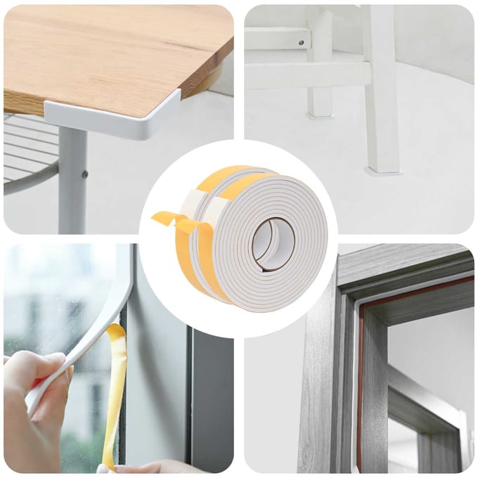 vidaXL - Zelfklevende - schuimtape - 2 - st - Wit - 30mm - x - 5m - CR - Schuim