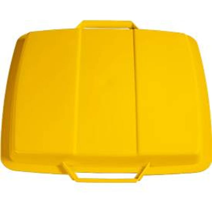 Deksel voor afvalbakken 90 liter, geel