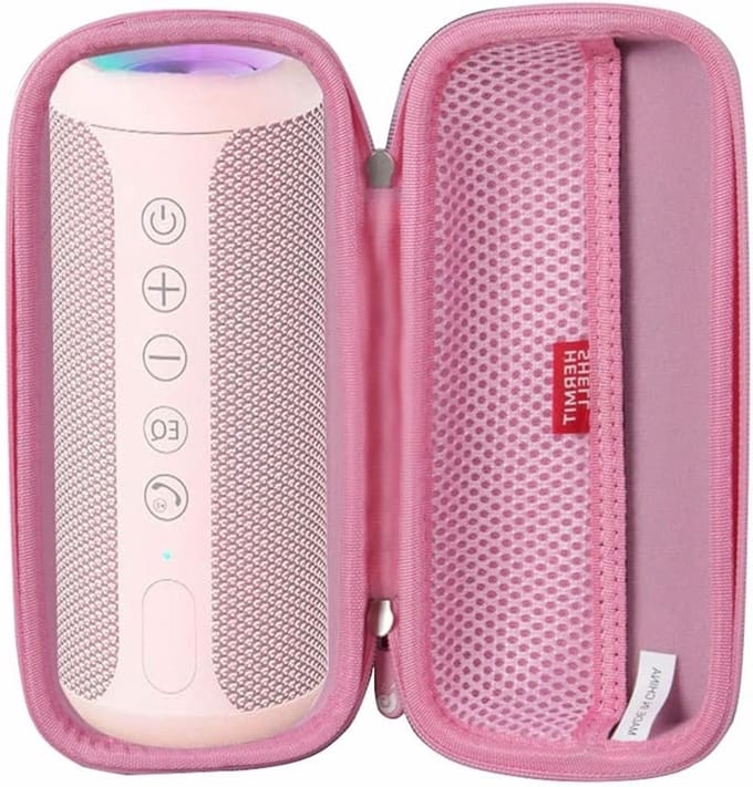 Draagbare Hard Case voor Bluetooth Speaker - Bescherming, Schokbestendig en Waterdicht (Roze)