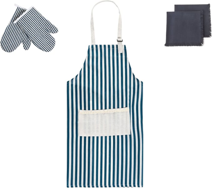 BELIANI CUCUMIS - Keukentextiel set - Blauw - Polyester
