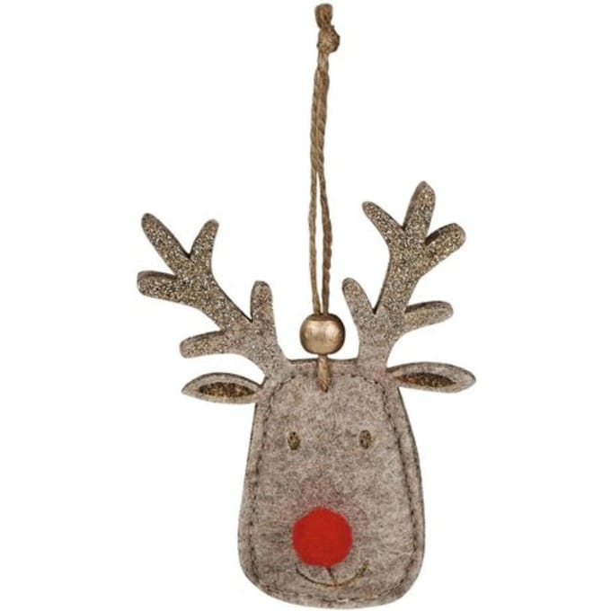 Kerst hanger rendier vilt assorti