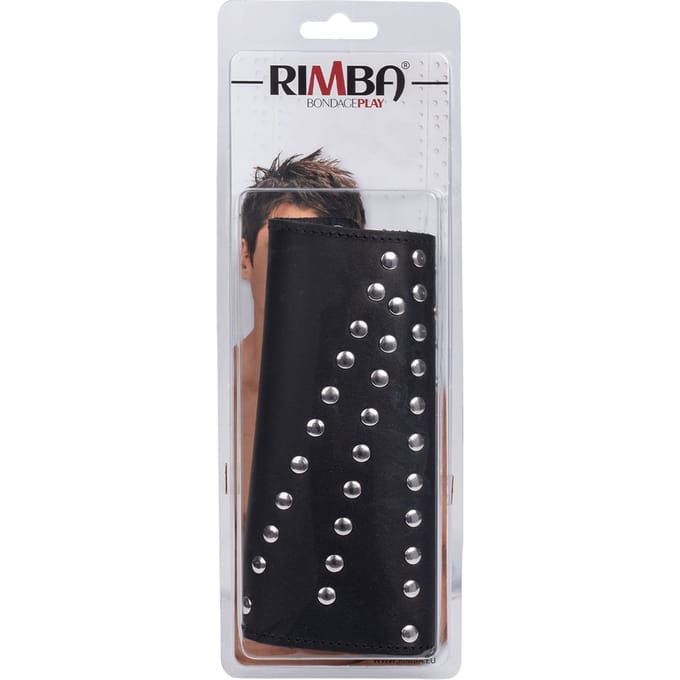 Rimba - Leren armkap met siernieten - zwart