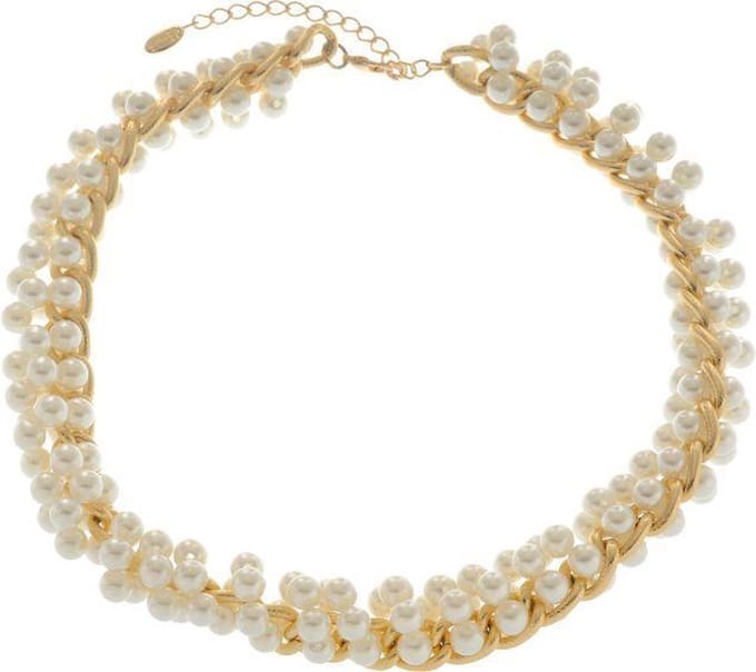 Behave - Korte ketting parels - Goudkleur met verlengketting - Mode-accessoire