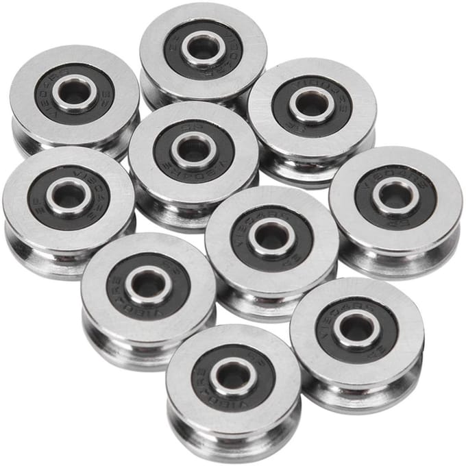 Dailygoods - V-Groef Kogelrollagers V1804-2RS 10 Stuks 4x18x8mm