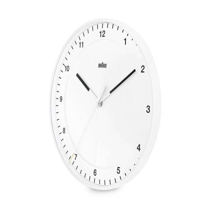 Braun BC17W - Wandklok - Analoog - Kunststof - Wit