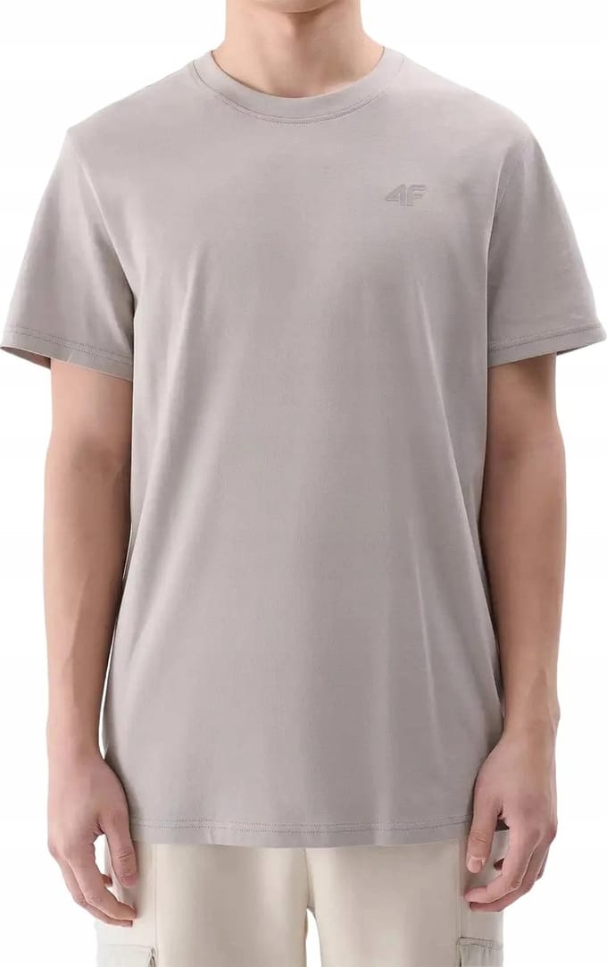 4F T-shirt Heren - Grijs - Katoen - Maat M