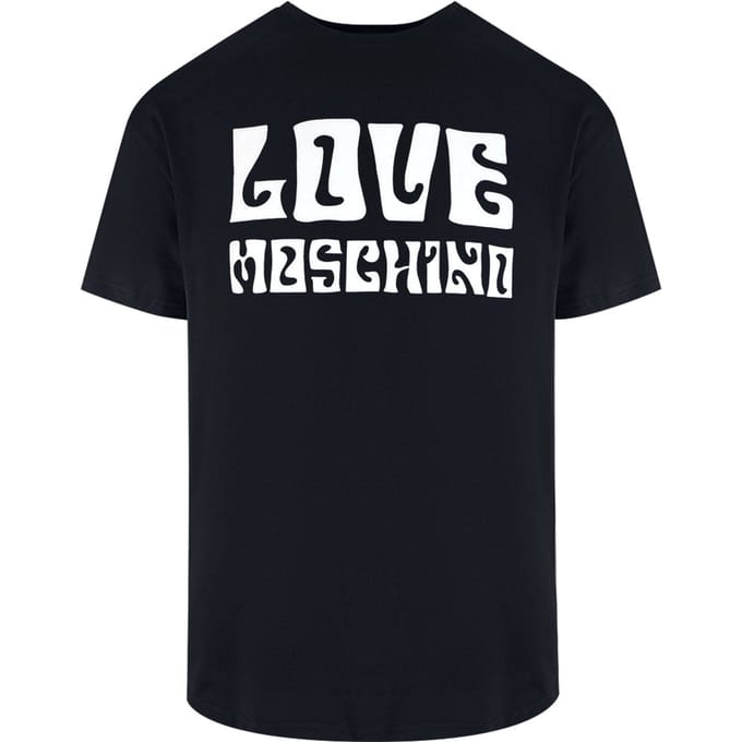 Love Moschino Groovy Logo Zwart T-shirt