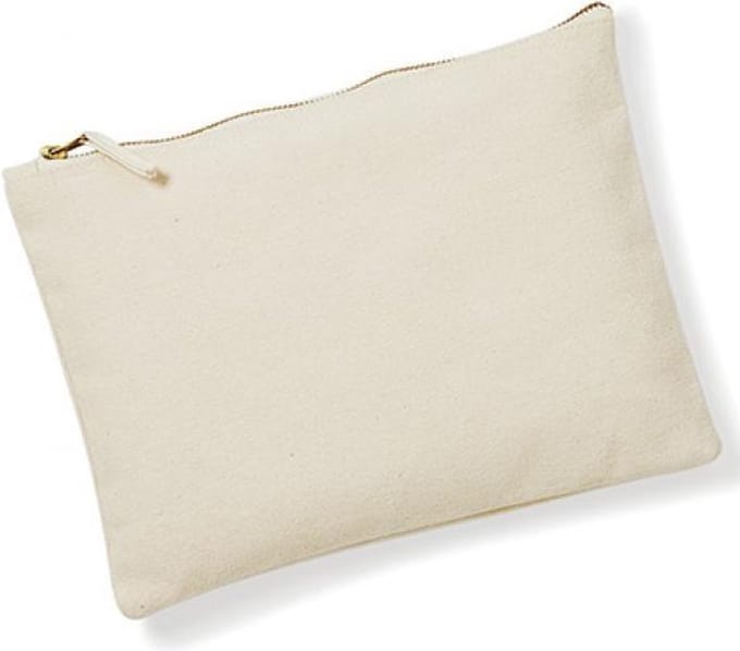 Westford Mill Canvas Accessory Pouch WM530 - Natural - L (28 x 20 cm)