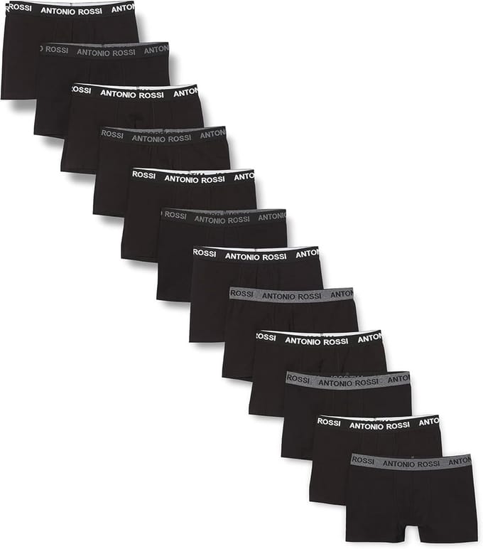 12-Pack Fitted Boxer Hipsters voor Heren - Comfortabele Boxershorts met Elastische Tailleband van Katoen