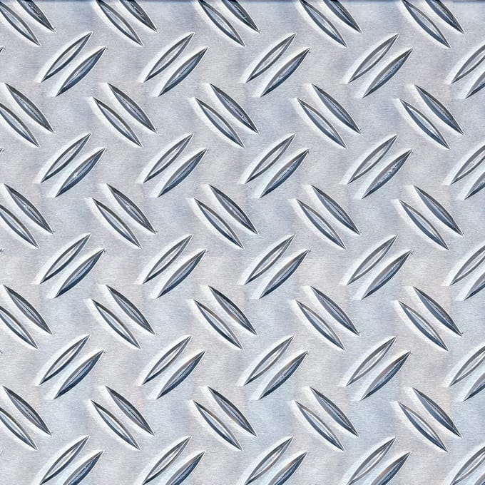 Geribbeld Aluminium Structuurplaat 200 x 1000 mm – Natuurlijke Afwerking