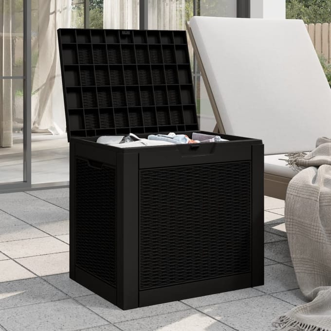 vidaXL - Tuinbox - 55,5x43x53 - cm - polypropeen - zwart