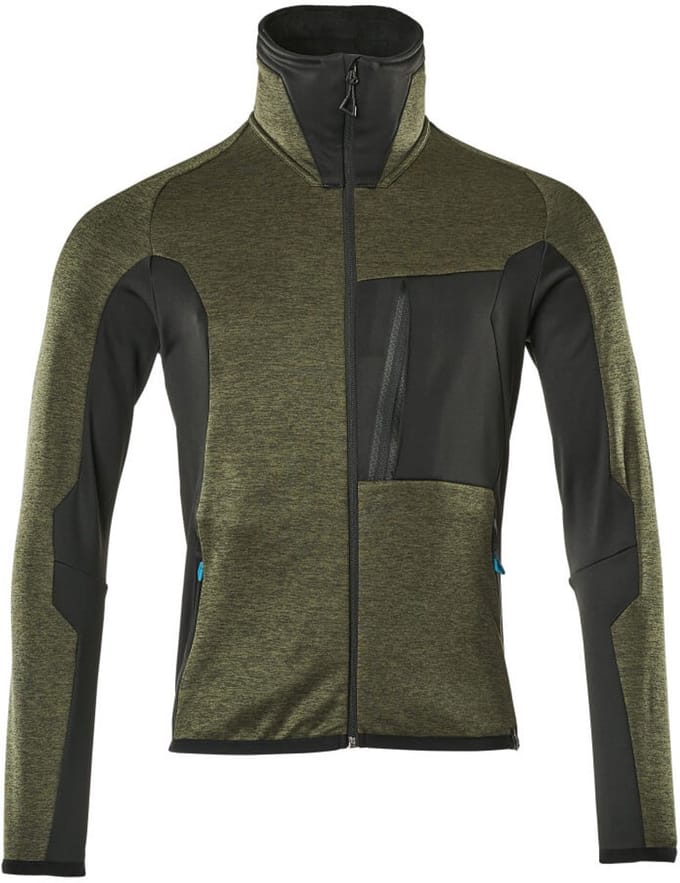 Mascot Advanced Fleecetrui met rits 17103-316 - Mosgroen/Zwart - 4XL