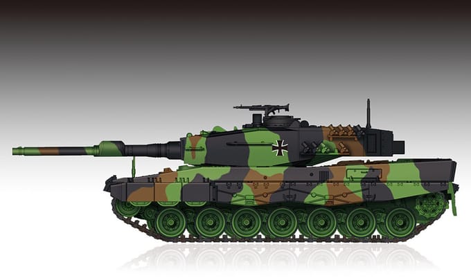 Trumpeter Modelbouwpakket Militaire voertuigen - 07190 German Leopard2A4 MBT Plastic - 1:72 - Modelbouw