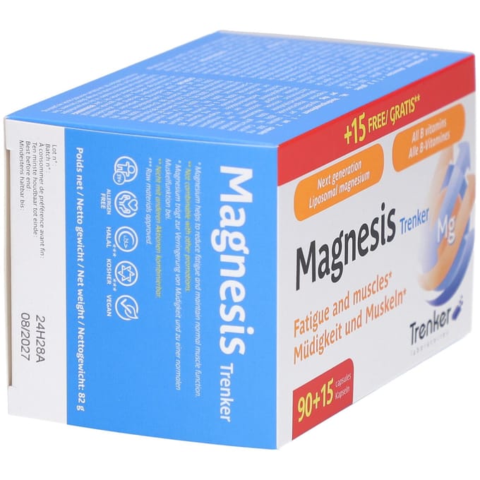 Trenker Magnesis - 90 + 15 capsules - Magnesiumpreparaat