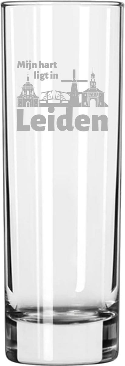 Gegraveerde longdrinkglas 22cl Leiden