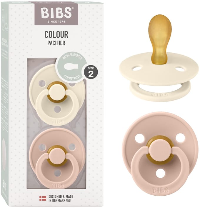 BIBS Colour Fopspeen - 6-18 mnd - 2-pack - Symmetrisch - Ivory/Blush