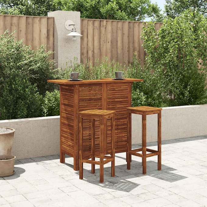 vidaXL - Bartafel - 110x50x105 - cm - massief - acaciahout