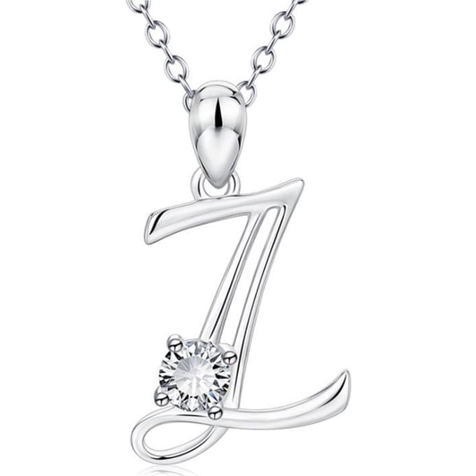 Modieuze Diamanten Ketting In Europese en Amerikaanse 26 Engelse Letters white