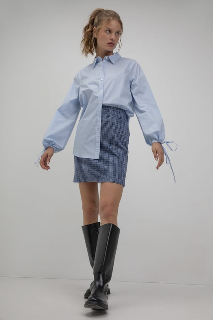 Josephine & Co Sil Skirt Navy Check Taglia: 40 | Minigonne Outlet | Donna | Blu