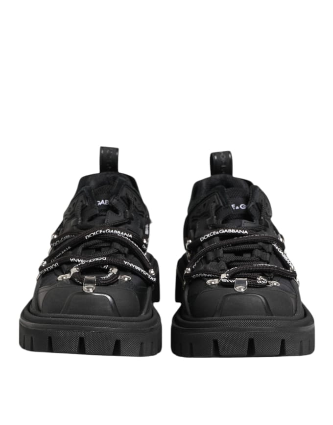 Dolce & Gabbana Zwarte Lage Veterschoenen voor Trekking