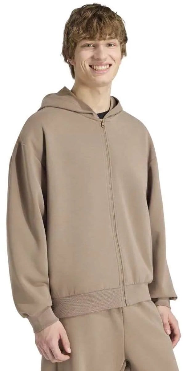 Adidas Soft Lux Sweatshirt Met Rits Beige M / Regular Man