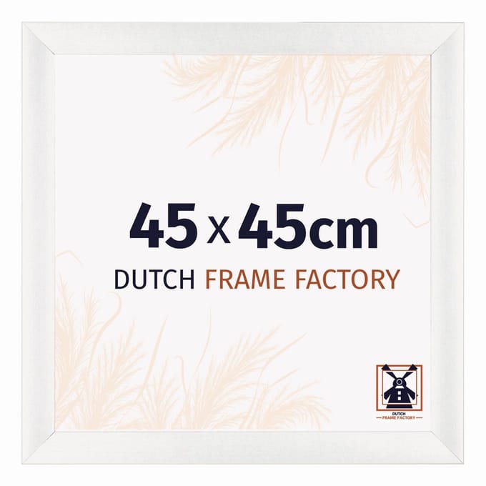 Fotolijst 45x45 cm - MDF - Wit Geveegd - Praag