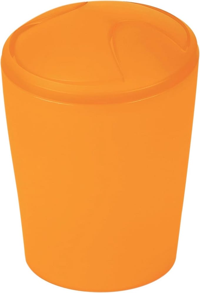 Cosmetica-emmer met schommeldeksel - 2 liter - Oranje