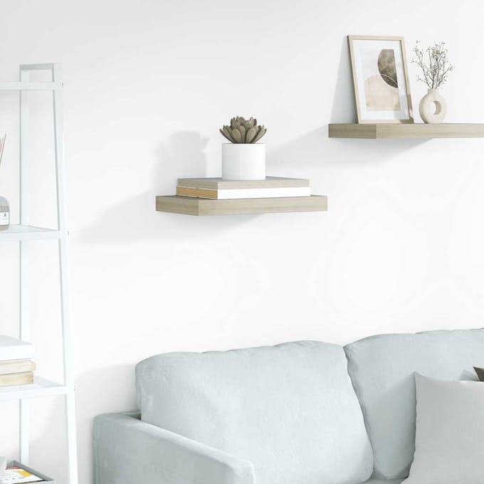 vidaXL - Wandschap - zwevend - 40x23,5x3,8 - cm - MDF - eikenkleurig