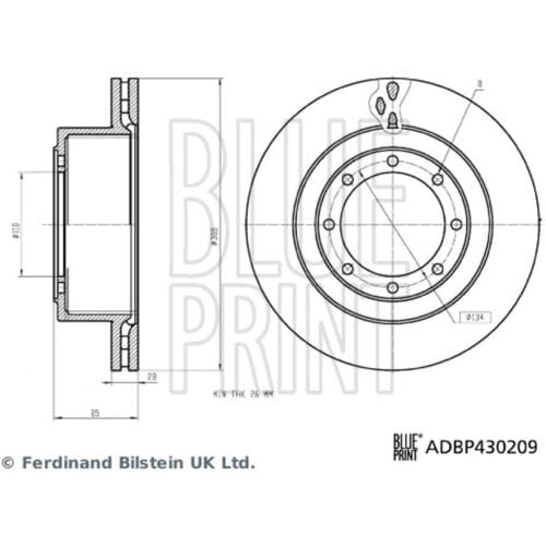 Remschijf BLUE PRINT ADBP430209