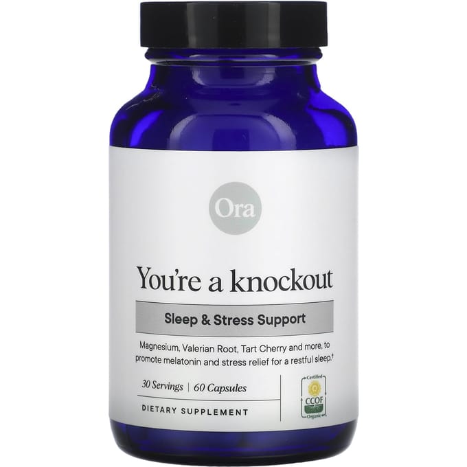Ora, Votre Complément Knockout, Sommeil et Stress, 60 Capsules