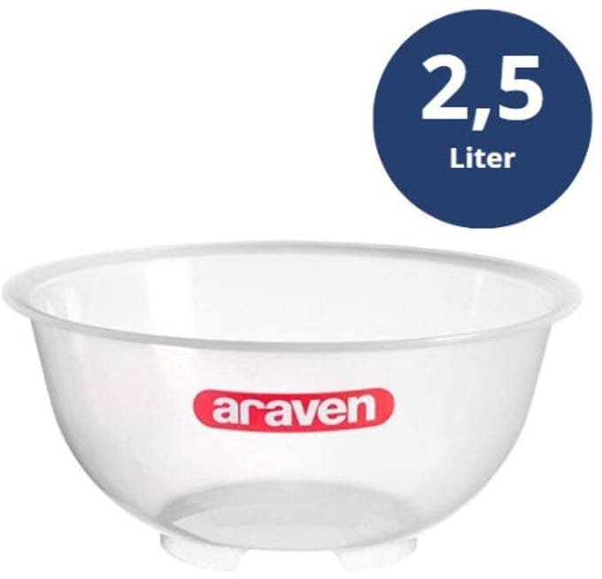 Araven - Beslagkom - 2.5 liter - Polypropyleen - Wit