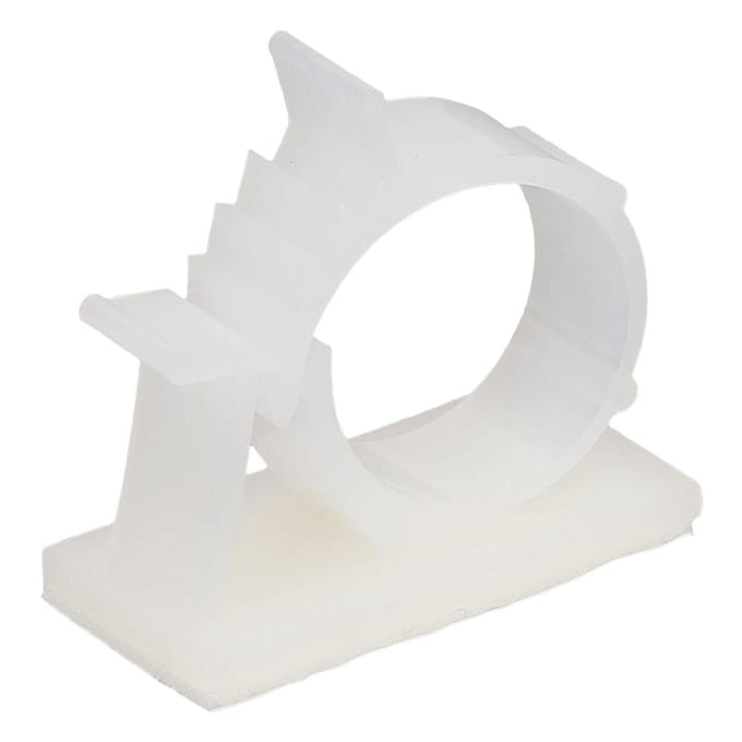 100 Pièces Clip de Gestion de Câbles Adhésif Blanc Nylon PA66 Serre-câbles Kit de Serre-fils