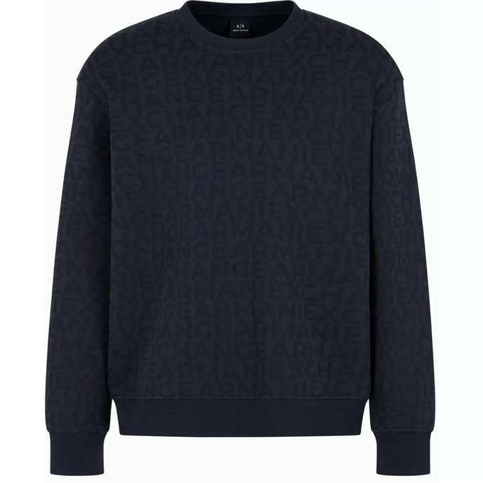 AllOver Logo Sweatshirt Crew Neck - Blue