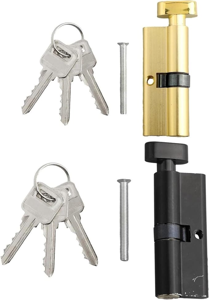 Deurslotcilinder - Sluitcilinder beveiliging - Woning beveiligen - Antidiefstal ontwerp - 70 mm - Goud