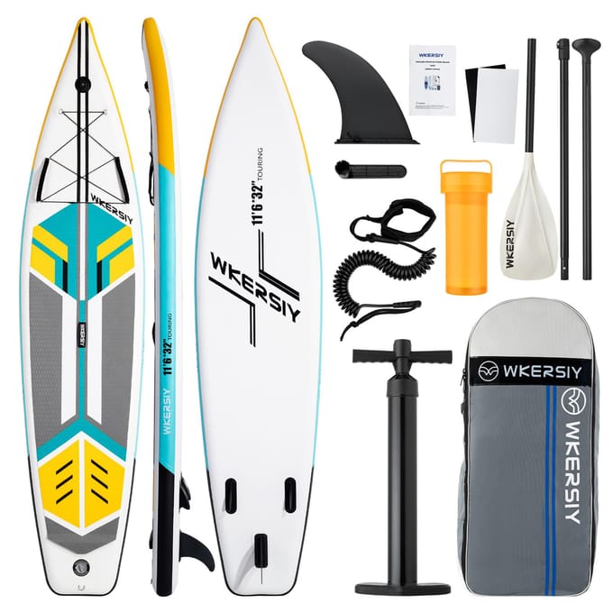 Planche de SUP gonflable Stand Up Paddle Board 6 pouces d'épaisseur SUP planche de Surf ensemble de Surf avec Paddleboard Surf 350cm vert