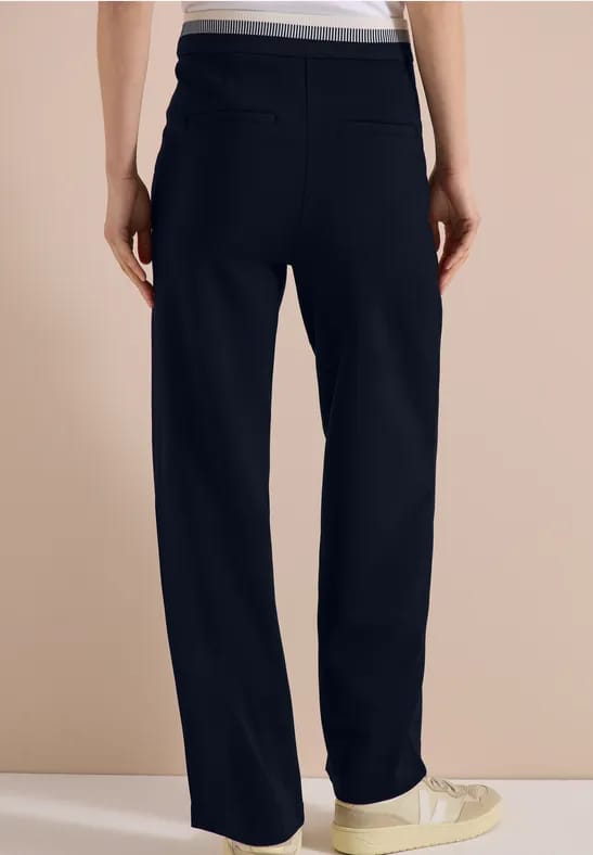 High Waist straight legs broek in Loose Fit