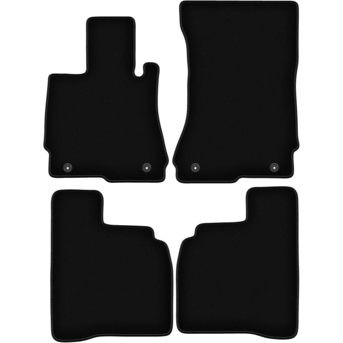 BASIC zwarte veloursmatten voor: Mercedes W221 S-klasse Sedan lang (2005-2013)
