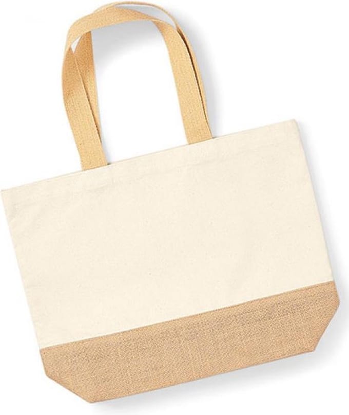 Jute Base Canvas Bag (Natuurlijk)