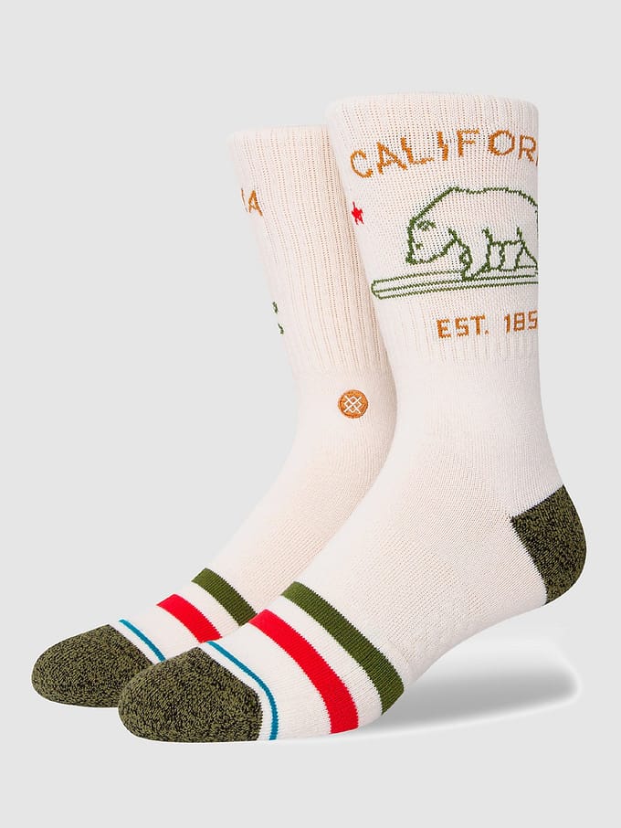 Stance unisex casual infiknit sokken california republic 2 wit