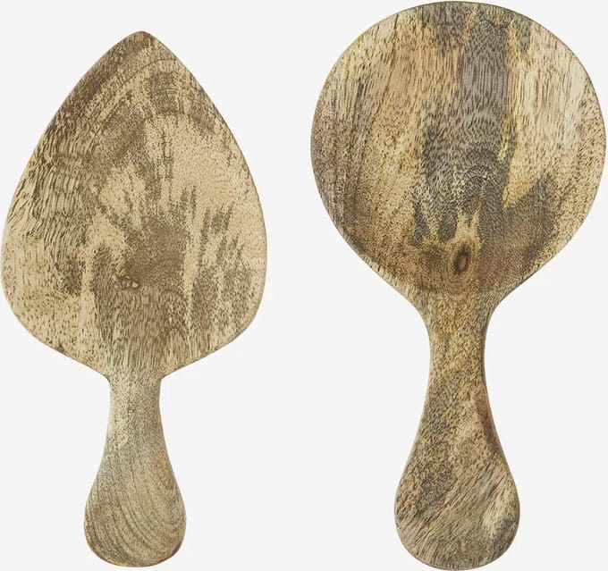 Madam Stoltz - Set Houten Opscheplepels - Klein - Mangohout - Handgemaakt